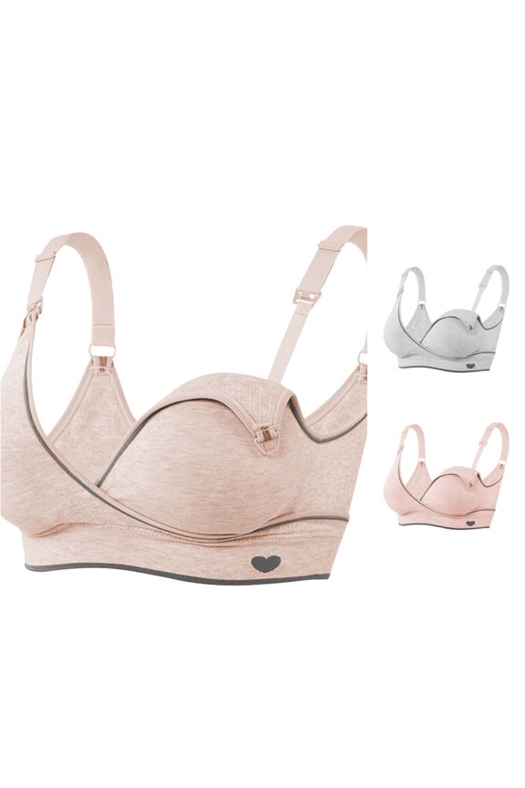 Women's Pregnancy Breastfeeding Before And After Breastfeeding Underwear And Pregnancy Without Steel Ring Stitching Bra And Underwear Women Bras plus Size Bras Wireless Keyhole Bra