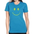 thumbnail image 1 of Women's Premium Blend Word Art T-shirt - Be Happy Smiley Face, 1 of 2