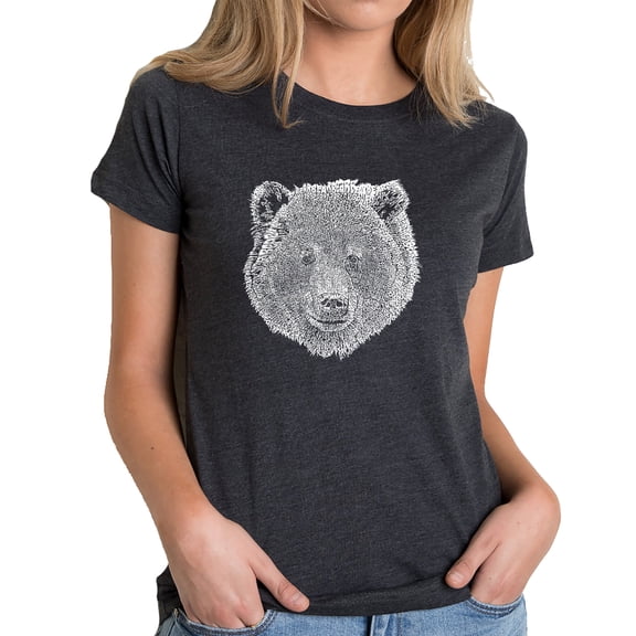 Women's Premium Blend Word Art T-shirt - Bear Face