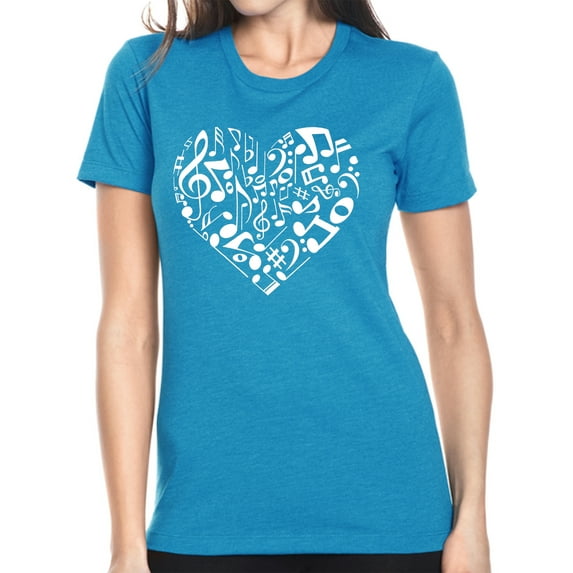 Women's Premium Blend Word Art T-shirt - Heart Notes
