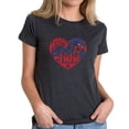 thumbnail image 1 of Women's Premium Blend Word Art T-shirt - July 4th Heart, 1 of 2