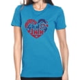 thumbnail image 1 of Women's Premium Blend Word Art T-shirt - July 4th Heart, 1 of 2