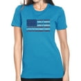 thumbnail image 1 of Women's Premium Blend Word Art T-shirt - Land of the Free American Flag, 1 of 2