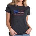 thumbnail image 1 of Women's Premium Blend Word Art T-shirt - Land of the Free American Flag, 1 of 2