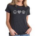 thumbnail image 1 of Women's Premium Blend Word Art T-shirt - Peace Love Cats, 1 of 2