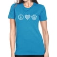 thumbnail image 1 of Women's Premium Blend Word Art T-shirt - Peace Love Cats, 1 of 2