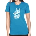 thumbnail image 1 of Women's Premium Blend Word Art T-shirt - Peace Out, 1 of 2