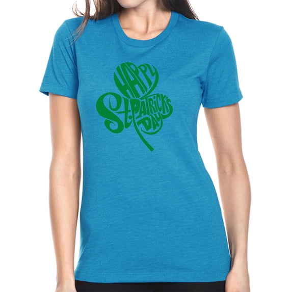 Women's Premium Blend Word Art T-shirt - St. Patrick's Day Shamrock