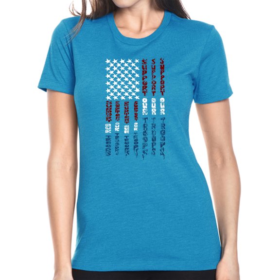 Women's Premium Blend Word Art T-shirt - Support our Troops