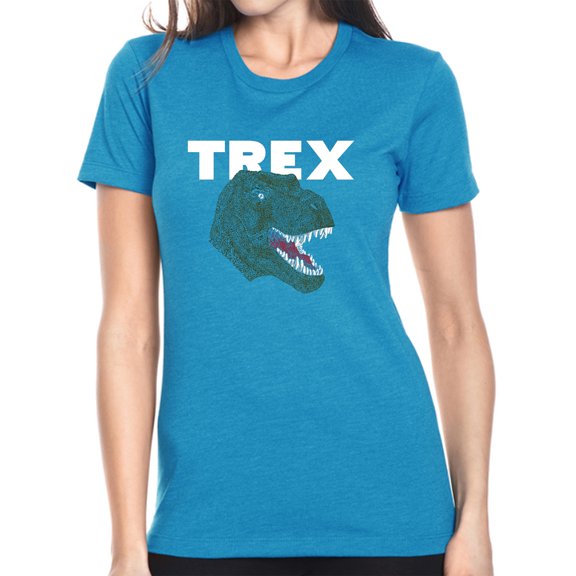 Women's Premium Blend Word Art T-shirt - T-Rex Head