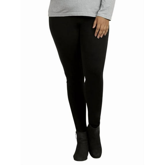 Women's Premium Cotton Leggings Plus Size S-3XL Full Length With High Wide Waistband High Waist Curvy Plus Leggings Ankle No See-Through Workout Yoga Pants Tummy Control Activewear Womenswear