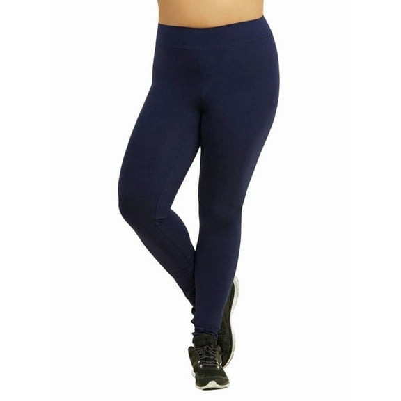 Women's Premium Cotton Leggings Plus Size S-3XL Full Length With High Wide Waistband High Waist Curvy Plus Leggings Ankle No See-Through Workout Yoga Pants Tummy Control Activewear Womenswear
