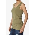 thumbnail image 1 of Women's Premium Cotton Vest Basic Soft Stretch Racerback Tank Top Solid Color, 1 of 8