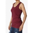 thumbnail image 1 of Women's Premium Cotton Vest Basic Soft Stretch Racerback Tank Top Solid Color, 1 of 8
