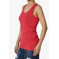 thumbnail image 1 of Women's Premium Cotton Vest Basic Soft Stretch Racerback Tank Top Solid Color, 1 of 8