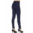 thumbnail image 1 of Women's Premium Denim Color Stitch w/ Back Pocket Ankle Leggings, Navy, 1 of 1