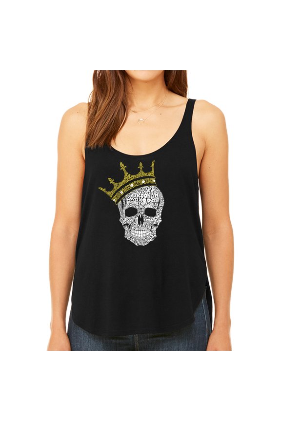 Women's Premium Word Art Flowy Tank Top - Brooklyn Crown