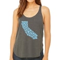 thumbnail image 1 of Women's Premium Word Art Flowy Tank Top - California Hearts, 1 of 2