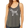 thumbnail image 1 of Women's Premium Word Art Flowy Tank Top - Dog Paw Prints, 1 of 2