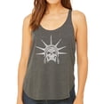 thumbnail image 1 of Women's Premium Word Art Flowy Tank Top - Freedom Skull, 1 of 2