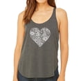 thumbnail image 1 of Women's Premium Word Art Flowy Tank Top - Heart Flowers, 1 of 2