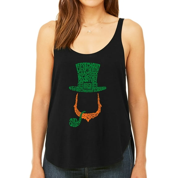 Women's Premium Word Art Flowy Tank Top - Leprechaun