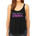 thumbnail image 1 of Women's Premium Word Art Flowy Tank Top - Mama Needs a Drink, 1 of 2