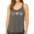 thumbnail image 1 of Women's Premium Word Art Flowy Tank Top - Peace Love Cats, 1 of 2