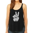thumbnail image 1 of Women's Premium Word Art Flowy Tank Top - Peace Out, 1 of 2