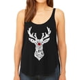 thumbnail image 1 of Women's Premium Word Art Flowy Tank Top - Santa's Reindeer, 1 of 2