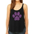thumbnail image 1 of Women's Premium Word Art Flowy Tank Top - XOXO Dog Paw, 1 of 2