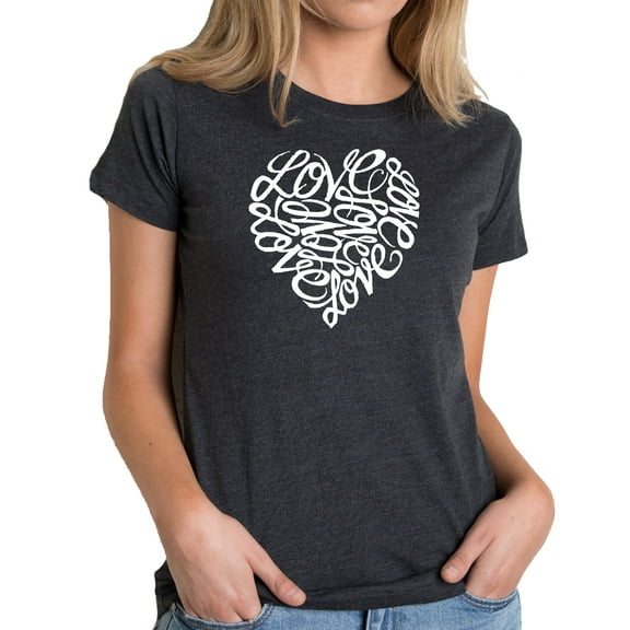 Women's Premium Word Art T-Shirt - Love Black S
