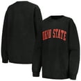 thumbnail image 1 of Women's Pressbox Black Ohio State Buckeyes Comfy Corded Vintage Wash Basic Arch Pullover Sweatshirt, 1 of 3