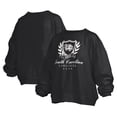 thumbnail image 1 of Women's Pressbox Black South Carolina Gamecocks Big Aug Script Janice Oversized Pullover Sweatshirt, 1 of 3