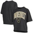 thumbnail image 1 of Women's Pressbox Black Vanderbilt Commodores Nelson Arch Over Logo Waist Length Oversized Slub T-Shirt, 1 of 3