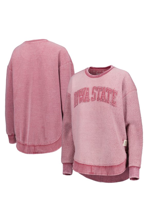 Women's Pressbox Cardinal Iowa State Cyclones Ponchoville Pullover Sweatshirt