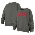 thumbnail image 1 of Women's Pressbox Charcoal Nebraska Huskers Pocketed Raglan Pullover Sweatshirt, 1 of 3