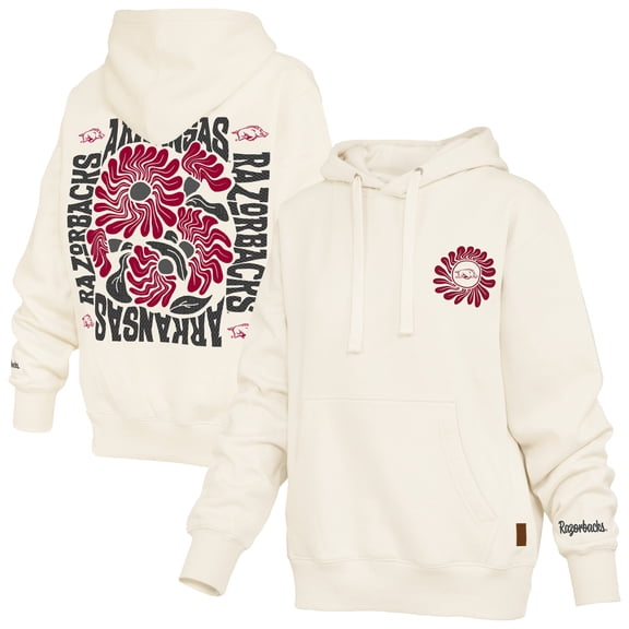 Women's Pressbox Cream Arkansas Razorbacks Elena Janise Hoodie