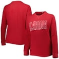 thumbnail image 1 of Women's Pressbox Crimson Alabama Crimson Tide Surf Plus Size Southlawn Waffle-Knit Thermal Tri-Blend Long Sleeve T-Shirt, 1 of 3