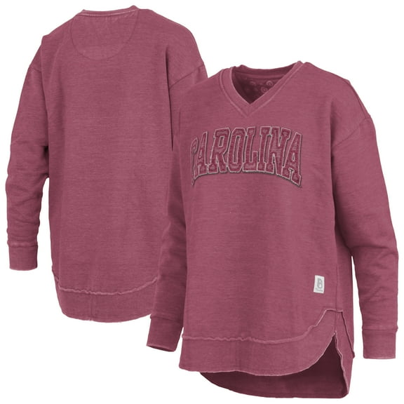 Women's Pressbox Garnet South Carolina Gamecocks Westin Poncho V-Neck Pullover Sweatshirt