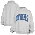 thumbnail image 1 of Women's Pressbox Gray North Carolina Tar Heels Oversized Nelson Mock Neck Sweatshirt, 1 of 3