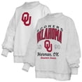 thumbnail image 1 of Women's Pressbox  Heather Gray Oklahoma Sooners Reversible Sweatshirt, 1 of 5