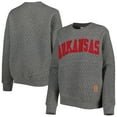 thumbnail image 1 of Women's Pressbox Heather Charcoal Arkansas Razorbacks Moose Quilted Pullover Sweatshirt, 1 of 4