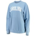 thumbnail image 1 of Women's Pressbox Carolina Blue North Carolina Tar Heels Comfy Cord Vintage Wash Basic Arch Pullover Sweatshirt, 1 of 3
