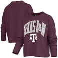 thumbnail image 1 of Women's Pressbox Maroon Texas A&M Aggies Motley Boxy Waist-Length Long Sleeve T-Shirt, 1 of 3