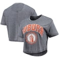thumbnail image 1 of Women's Pressbox Navy Auburn Tigers Edith Vintage Burnout Crop T-Shirt, 1 of 3