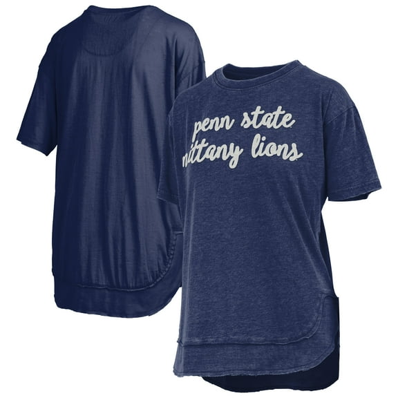 Women's-Pressbox  Navy Penn State Nittany Lions Poncho T-Shirt