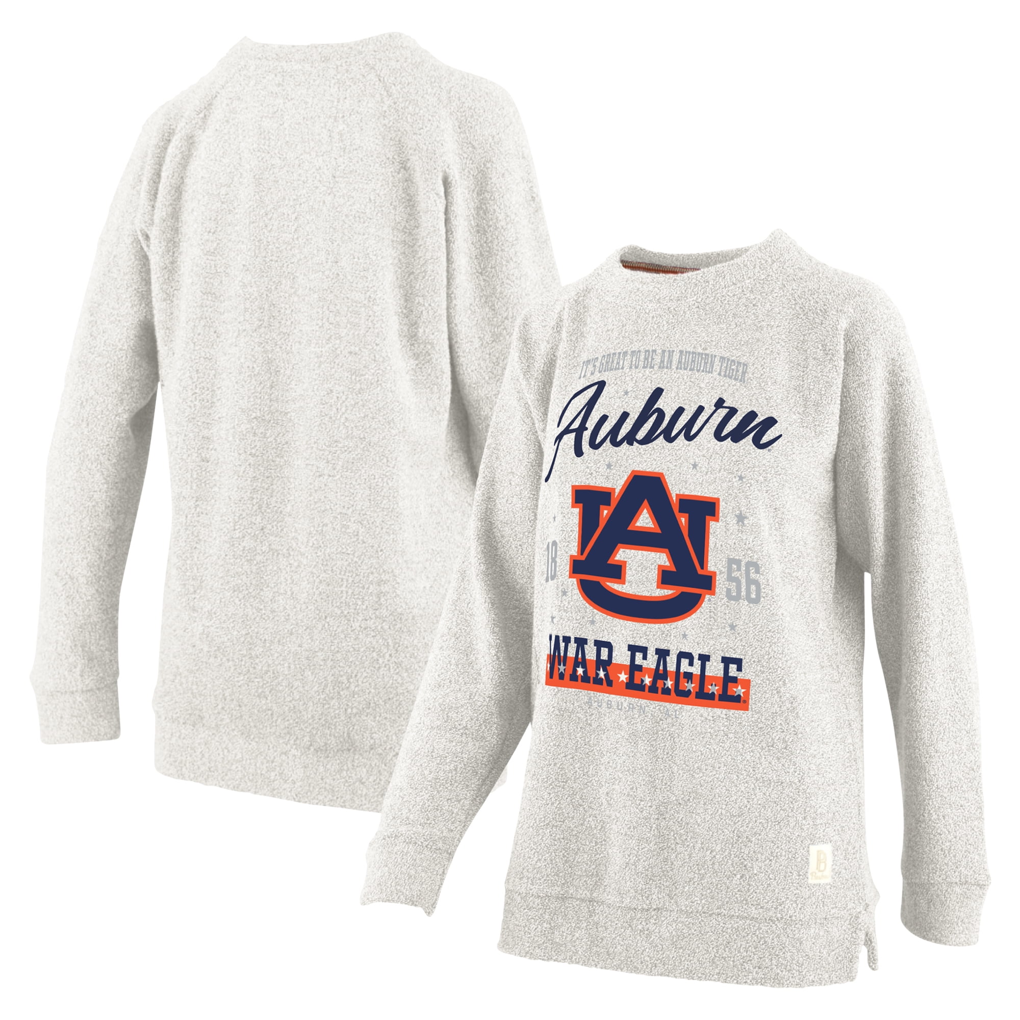 Women's Pressbox Oatmeal Auburn Tigers Plus Size Comfy Cairo Terry