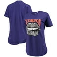 thumbnail image 1 of Women's Pressbox Purple Clemson Tigers Wild Lips Core T-Shirt, 1 of 3