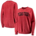 thumbnail image 1 of Women's Pressbox Red Texas Tech Red Raiders Comfy Cord Vintage Wash Basic Arch Pullover Sweatshirt, 1 of 3